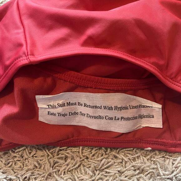 NWT! Shade & Shore Red One Piece Women's Swimsuit Size Large (12-14) - Picture 12 of 13